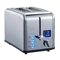 HKM-457299 2-Slice Smart Touchscreen Bread Toaster with LED Display and Dust Cover