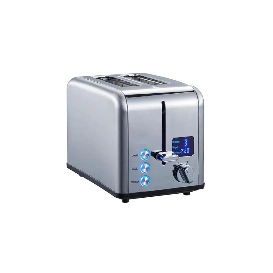 HKM-457299 2-Slice Smart Touchscreen Bread Toaster with LED Display and Dust Cover