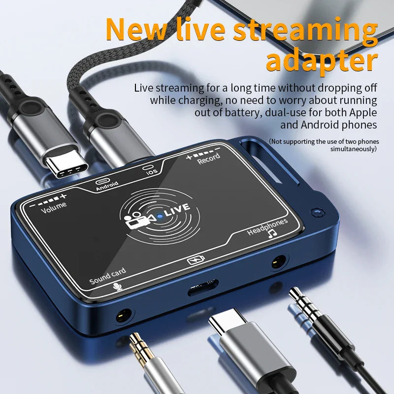 HKM-457299 3D Stereo Live Streaming Converter for iPhone and Android with Charging Capability
