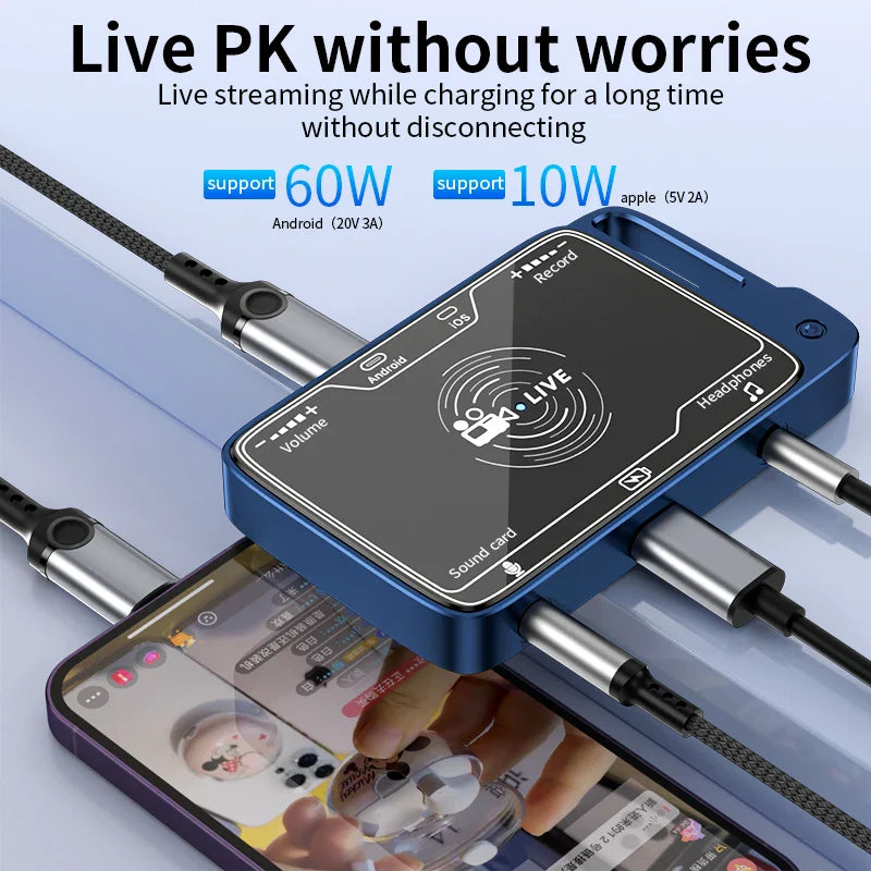 HKM-457299 3D Stereo Live Streaming Converter for iPhone and Android with Charging Capability