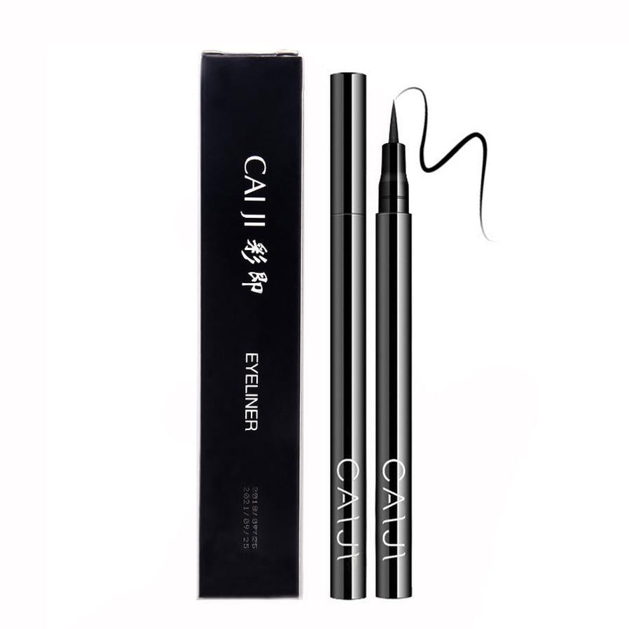 HKM-457299 Cool Black Soft Hair Eyeliner Pen - Smudge-Free Formula, Model CJ-04