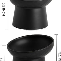HKM-4574525 Elevated Ceramic Cat Bowls Set with Tilted Design for Comfortable Eating and Anti-Slip Stability