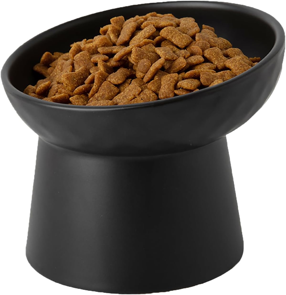 HKM-4574525 Elevated Ceramic Cat Bowls Set with Tilted Design for Comfortable Eating and Anti-Slip Stability