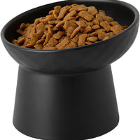 HKM-4574525 Elevated Ceramic Cat Bowls Set with Tilted Design for Comfortable Eating and Anti-Slip Stability