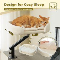 HKM-4575677 Adjustable Height Plush Cat Bed with Rotating Design for All Seasons