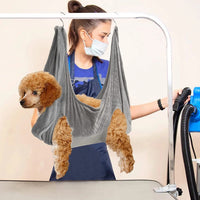 HKM-4576701 Pet Hammock with Hook - Soft Flannel Bath Drying Towel in Blue, Gray, or Red