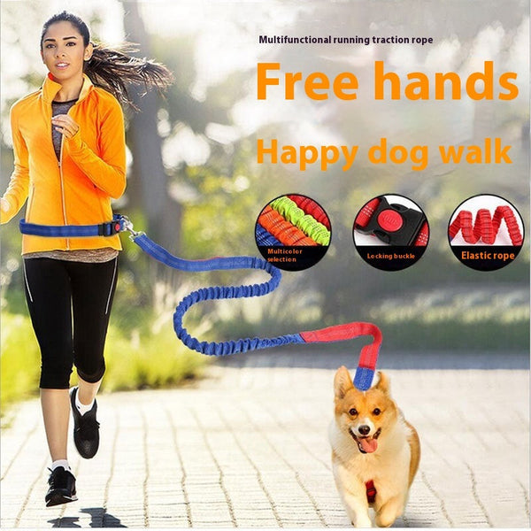 HKM-4576829 Reflective Nylon Dog Leash for Outdoor Running - Multiple Color Options Available