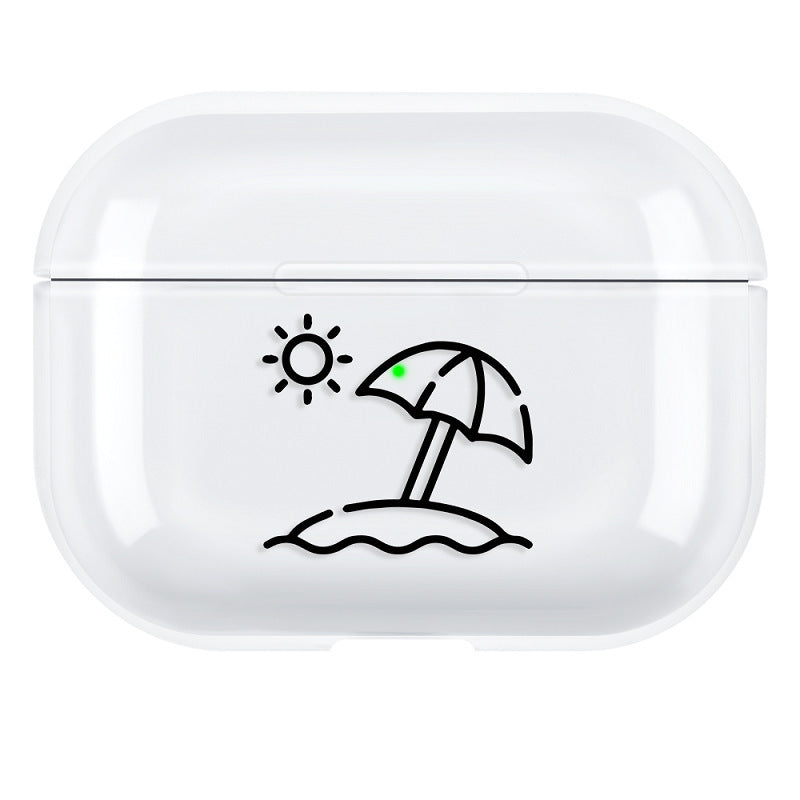 HKM-457747 AirPods Pro 3 Compatible Protective Shell - Simple Solid Color PC Back Cover