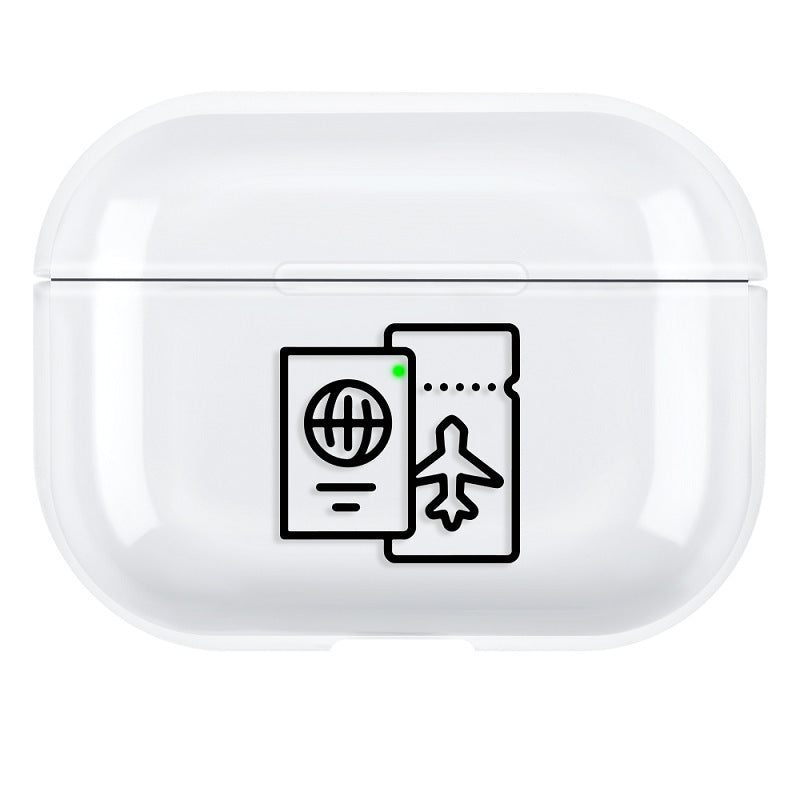 HKM-457747 AirPods Pro 3 Compatible Protective Shell - Simple Solid Color PC Back Cover