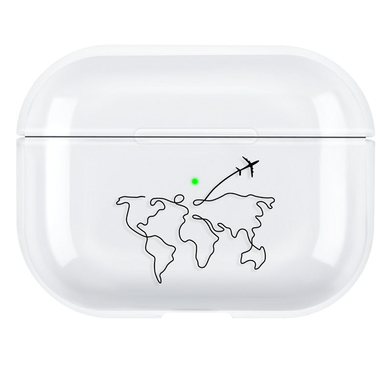 HKM-457747 AirPods Pro 3 Compatible Protective Shell - Simple Solid Color PC Back Cover