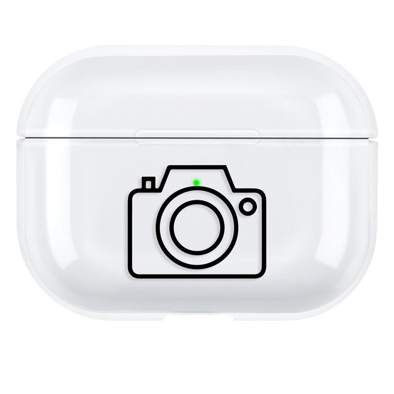 HKM-457747 AirPods Pro 3 Compatible Protective Shell - Simple Solid Color PC Back Cover