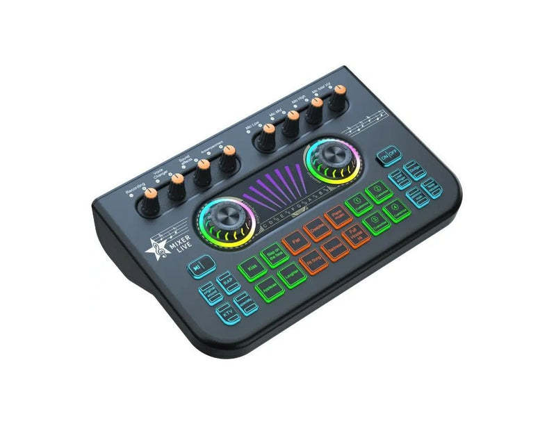 HKM-457747 Compact Digital Mixer and USB Sound Card for Live Streaming, Podcasts, and Karaoke