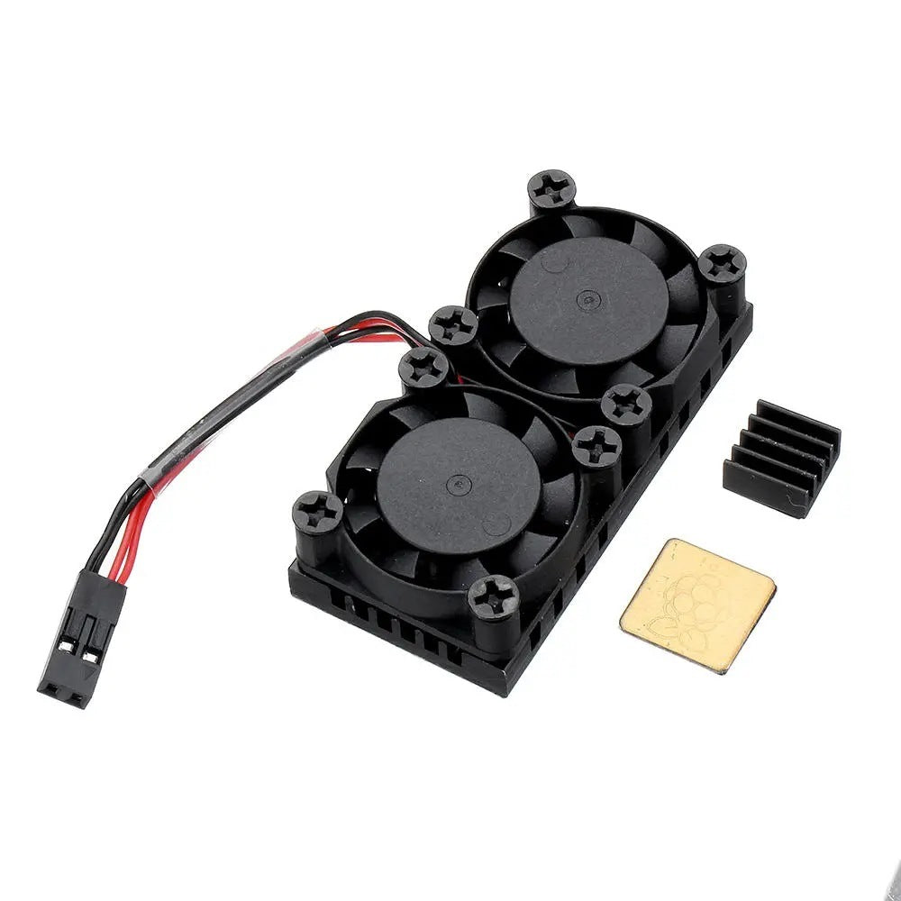 HKM-457747 Customized Twin Fan Radiator with Cooling Fin for Raspberry Pi