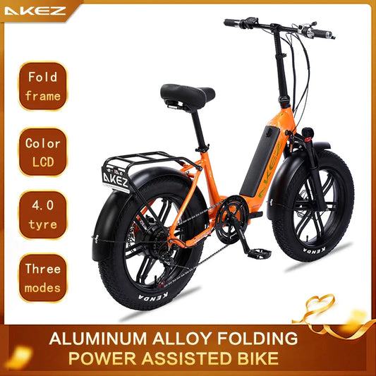 HKM-457875 500W Step Through Electric Fat Tire Bike with 7 Speed, 48V Lithium Battery, and Rear Disc Brake