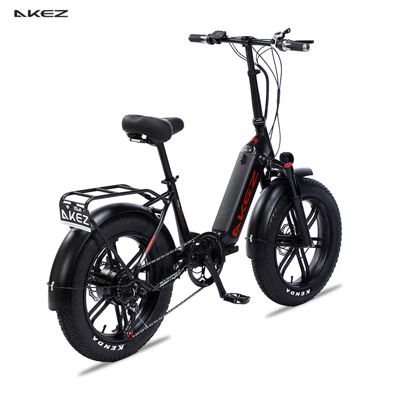 HKM-457875 500W Step Through Electric Fat Tire Bike with 7 Speed, 48V Lithium Battery, and Rear Disc Brake