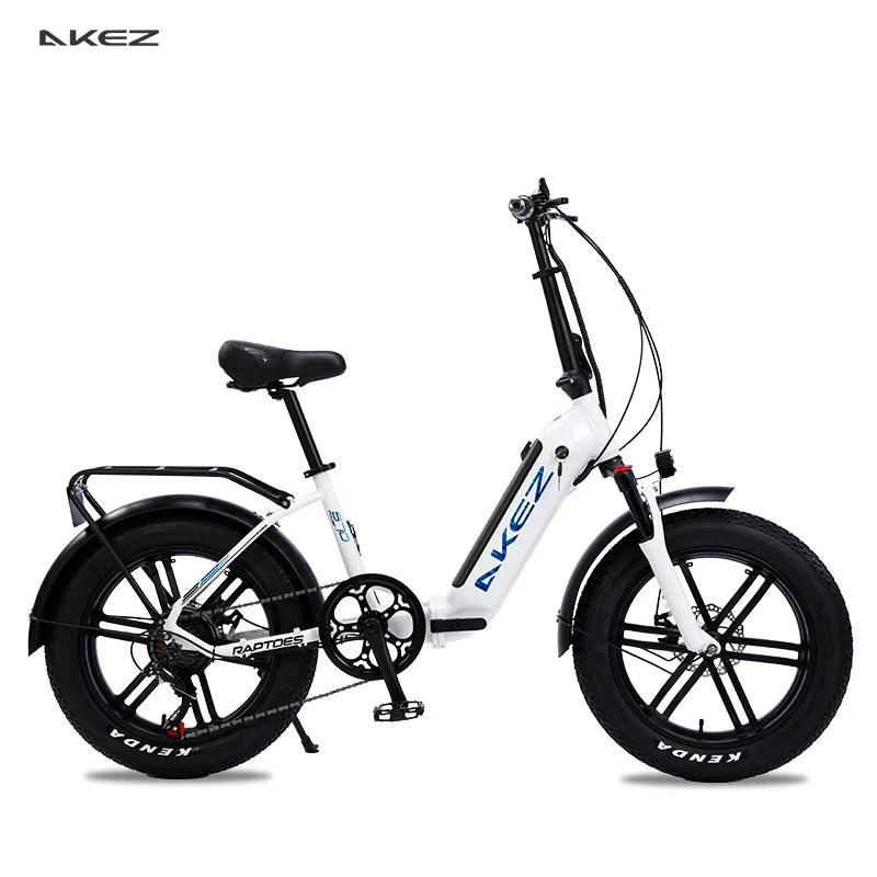 HKM-457875 500W Step Through Electric Fat Tire Bike with 7 Speed, 48V Lithium Battery, and Rear Disc Brake
