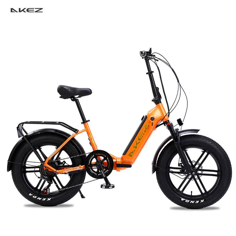 HKM-457875 500W Step Through Electric Fat Tire Bike with 7 Speed, 48V Lithium Battery, and Rear Disc Brake