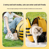 HKM-4579261 Three-Dimensional Bee Pattern Breathable Pet Carrier Bag for Small and Medium Pets