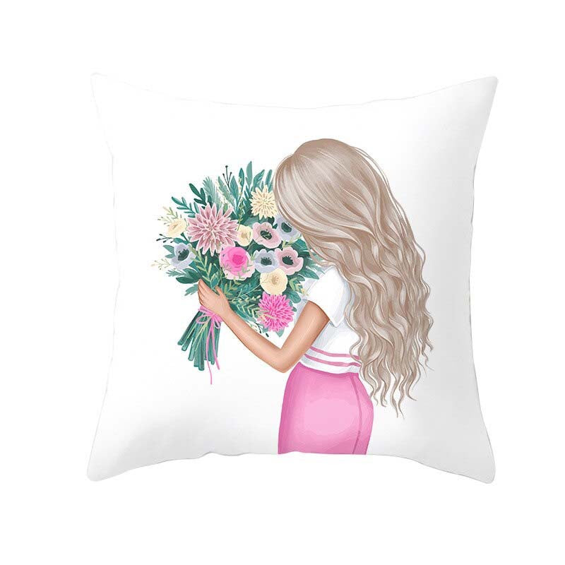 HKM-457939 Modern Simplicity Peach Skin Velvet Pillowcase - 40x40cm or 45x45cm Size Options