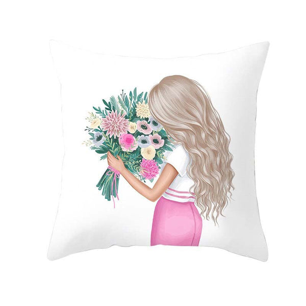HKM-457939 Modern Simplicity Peach Skin Velvet Pillowcase - 40x40cm or 45x45cm Size Options