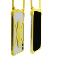 HKM-457939 Universal Silicone Lanyard Mobile Phone Case with Four-Corner Anti-Fall Protection