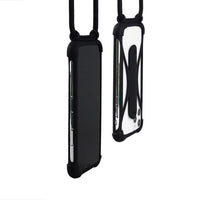 HKM-457939 Universal Silicone Lanyard Mobile Phone Case with Four-Corner Anti-Fall Protection