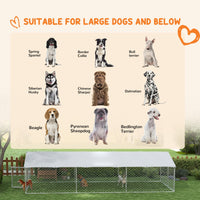 HKM-4580669 Large Outdoor Dog Kennel with Waterproof UV Resistant Roof, 19.7' x 7.5' x 4.9'