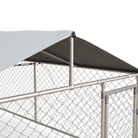 HKM-4580669 Large Outdoor Dog Kennel with Waterproof UV Resistant Roof, 19.7' x 7.5' x 4.9'