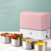 HKM-458067 Double-Layer Portable Electric Heated Lunch Box for On-the-Go Meals