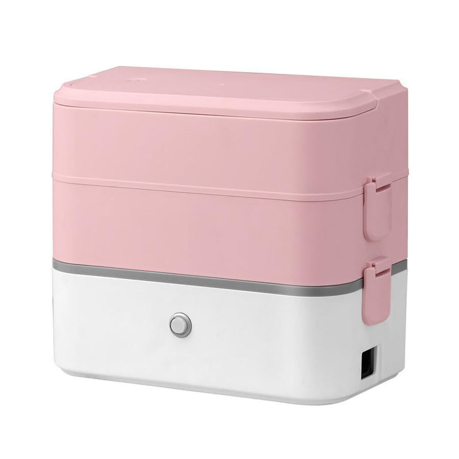 HKM-458067 Double-Layer Portable Electric Heated Lunch Box for On-the-Go Meals