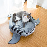 HKM-4581053 Cozy Cat and Dog House in Grey and Pink - Plush, Nap Cloth, Oxford Fabric - 36x36x32cm