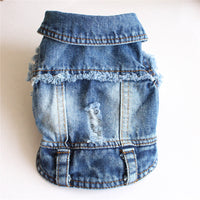 HKM-4582589 Casual Ripped Fringe Denim Vest for Pets, Available in Multiple Sizes