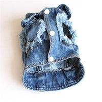 HKM-4582589 Casual Ripped Fringe Denim Vest for Pets, Available in Multiple Sizes