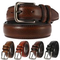 HKM-458259 Casual Two-Layer Leather Pin Buckle Belt - 3.2CM Width, Style LY32-22348