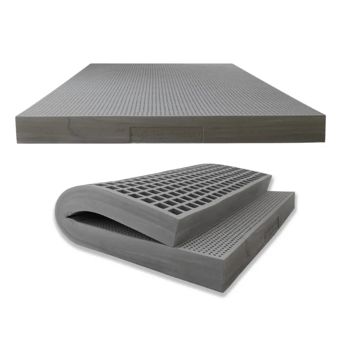 HKM-458259 Luxury Queen Size Memory Foam Mattress with Natural Latex - Titan Grey