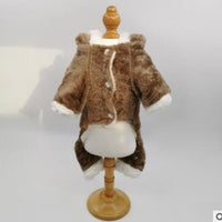 HKM-4583357 Thick Double-Layered Winter Coat for Dogs - Warm Coral Fleece, Casual Style