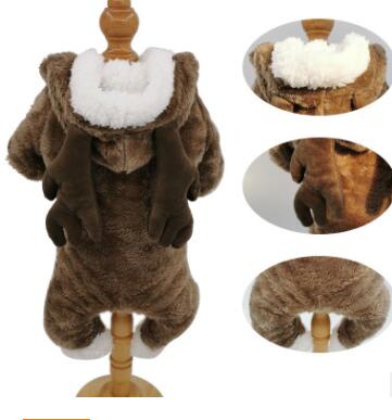 HKM-4583357 Thick Double-Layered Winter Coat for Dogs - Warm Coral Fleece, Casual Style
