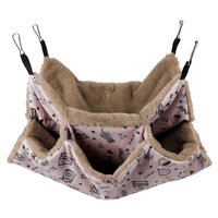 HKM-4584381 Small Animal Cage Hammock and Tunnel for Guinea Pigs, Rats, Squirrels, and Ferrets - 34cm