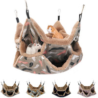 HKM-4584381 Small Animal Cage Hammock and Tunnel for Guinea Pigs, Rats, Squirrels, and Ferrets - 34cm