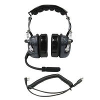 HKM-458451 Aviation Headset with Noise Cancellation and Durable PU + PVC Construction
