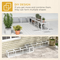 HKM-4586813 Wooden Cat Run with Weather Protection for Indoor and Outdoor Use, 79"L x 15"W x 15"H, White Finish