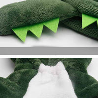 HKM-4586941 Thickened Warm Coral Fleece Dinosaur Dog Jacket for Cold Weather Walks