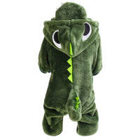HKM-4586941 Thickened Warm Coral Fleece Dinosaur Dog Jacket for Cold Weather Walks