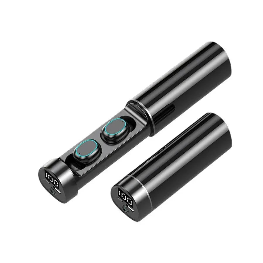 HKM-458707 Mini Wireless Earbuds with Touch Control, Bluetooth 5.2, Microphone, and Flashlight Function