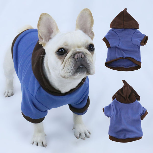 HKM-4587837 Dog Fleece Padded Hooded Sweater in Blue, Red, Yellow – Available in Sizes S to XXL
