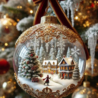 HKM-458835 3D Fairy Tale Planet Acrylic Christmas Ornament, 10cm