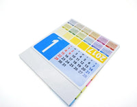 HKM-458835 Desktop Calendar with Sticky Notes and Flags, Soft Cover, 13 Sheets, Varnished Design