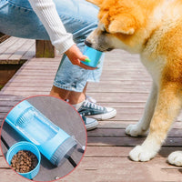 HKM-4588605 Portable Dog Water Bottle with Drawer-Style Trough, BPA-Free Material, 300ml Capacity, Ideal for Outdoor Use