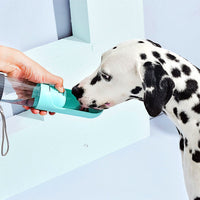 HKM-4588605 Portable Dog Water Bottle with Drawer-Style Trough, BPA-Free Material, 300ml Capacity, Ideal for Outdoor Use