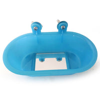 HKM-4588733 Small Parrot Bath Basin with Optional Mirror for Birds, 18.7cm x 10cm